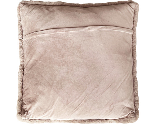 Pernă pătrată cu margine din imitație de blană