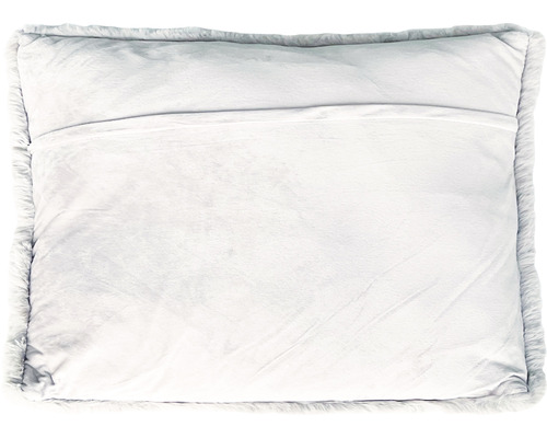 Pernă cu margine din imitație de blană