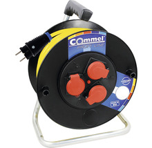 Prelungitor electric pe tambur de plastic Commel Profi 3 prize 25m cablu N07V3V3-F 3x1,5 mm², pentru exterior IP44-thumb-0