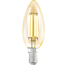 Bec vintage LED Eglo E14 4W, glob lumânare, durată viață 15.000 h-thumb-0