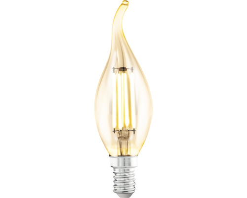 Bec vintage LED Eglo E14 4W, glob lumânare decorativă, durată viață 15.000 h