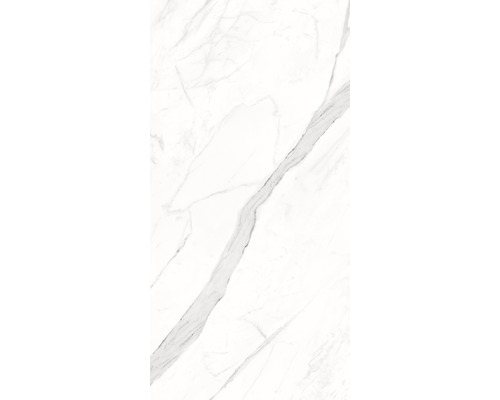 Gresie / Faianță porțelanată glazurată Calacatta Glossy rectificată 60x120 cm