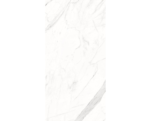 Gresie / Faianță porțelanată glazurată Calacatta Matt rectificată 60x120 cm-0