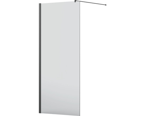 Duș Walk In Jungborn SETTE, 90x200 cm, sticlă securizată transparentă, profil negru