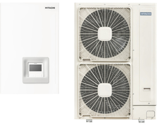 Pompă de căldura aer-apă de tip split Hitachi Yutaki S6, 16 kW, alimentare trifazată 
RWM-6.0N1E + RAS-6WHNPE