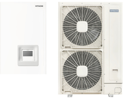 Pompă de căldură aer-apă de tip split Hitachi Yutaki S4, 11 kW, alimentare monofazată RWM-4.0N1E+ RAS-4WHVNPE