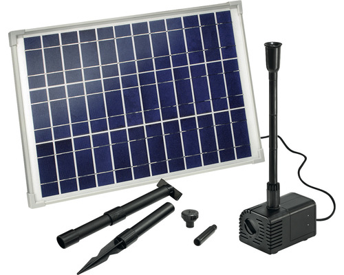 Pompă de iaz solară cu panou solar și accesorii