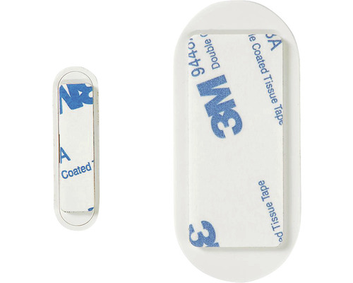 Două clipsuri de cablu Command cu benzi adezive pentru fixarea cablurilor