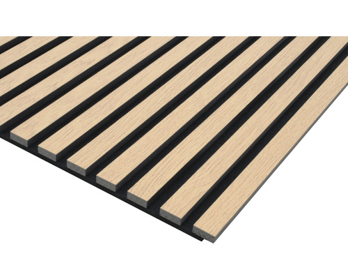 Panou riflaj acustic stejar dekor 19x572x2400 mm Panou riflaj acustic stejar dekor 19x572x2400 mm