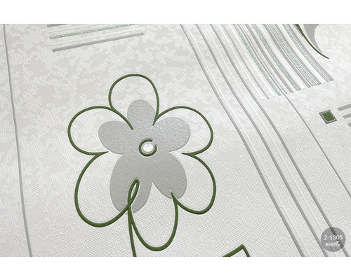 Tapet cu model floral și dungi