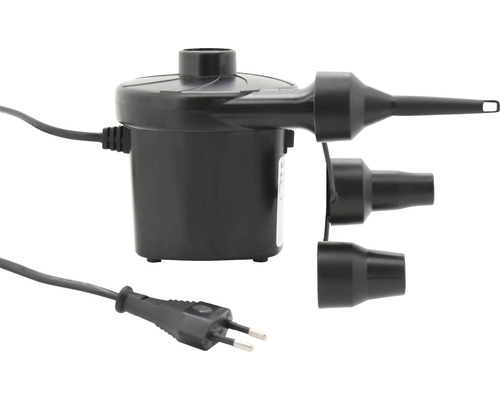 Pompă de aer electrică cu diverse duze și ștecăr