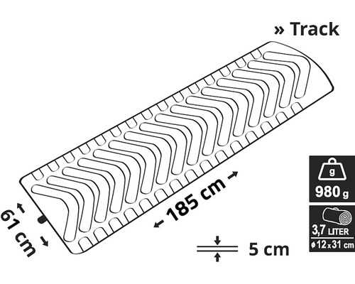 Covor de tracțiune cu dimensiunile 185 cm x 61 cm x 5 cm