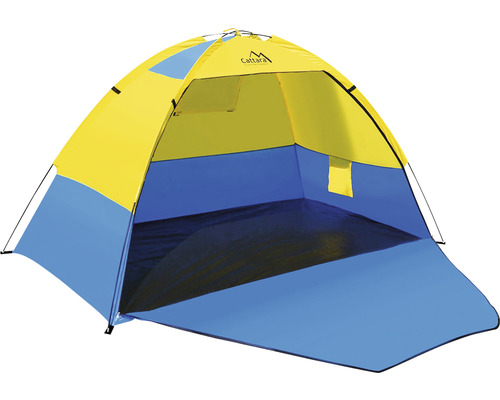 Cort plajă/camping Cattara Zaton 200x120x120 cm albastru/galben