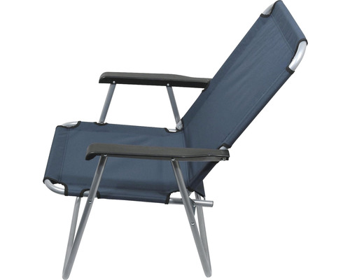 Scaun de camping cu brațe și spătar reglabil