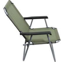 Scaun de camping cu brațe și cadru din aluminiu