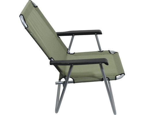 Scaun de camping cu brațe și cadru din aluminiu