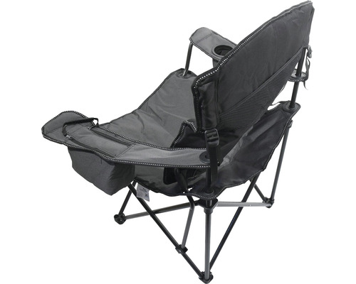 Scaun de camping cu suport pentru băuturi și buzunar lateral