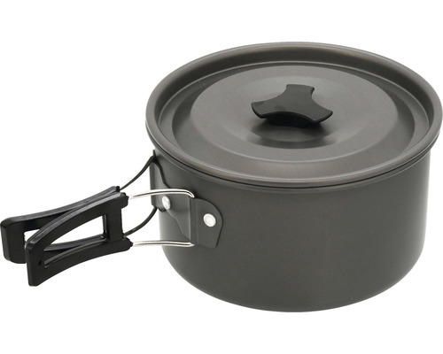 Oală cu capac și mâner pliabil