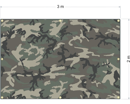 Prelată cu model de camuflaj, 300 cm x 200 cm