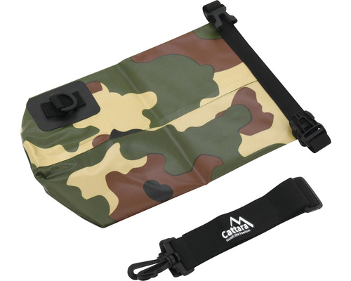 Sac impermeabil cu model de camuflaj și curea de umăr