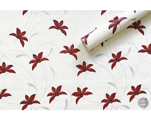 Tapet cu model floral și role