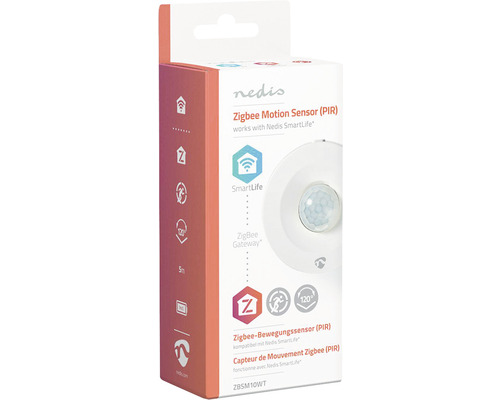 Senzor de mișcare Nedis Zigbee în ambalajul produsului