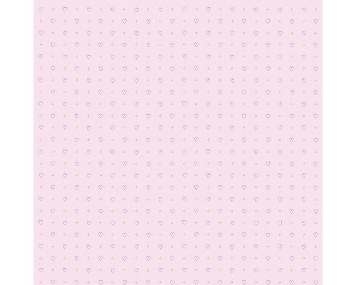 Tapet hârtie cameră copii Inimioare roz 10,05x0,53 m