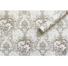 Tapet cu model floral și ornamente