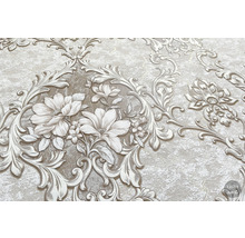 Tapet cu model floral și ornamente
