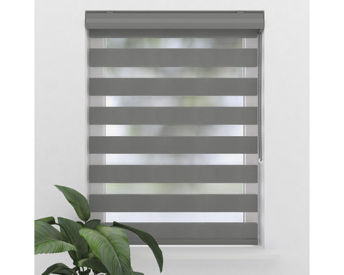 Rolou dublă gri la fereastră