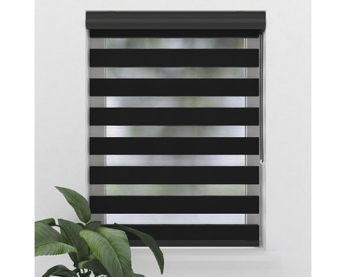 Rulou dublă cu dungi orizontale în fereastră