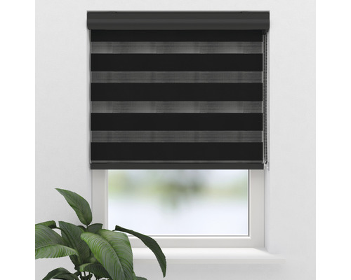 Fereastră cu rulou dublu negru pentru decorarea ferestrelor și intimitate