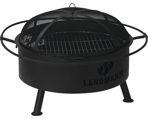 Bol de foc cu grill Landmann pentru terasă Ø 78 cm H 55 cm negru