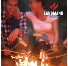 Șemineu Landmann pentru terasă 44x44x40 cm negru-thumb-5