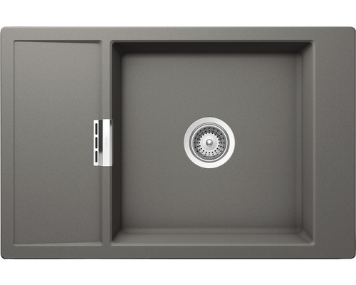 Chiuvetă bucătărie cristadur cu o cuvă Schock Mono D-100XS 78x51 cm, cu picurător, reversibilă, Silverstone Chiuvetă bucătărie cristadur cu o cuvă Schock Mono D-100XS 78x51 cm, cu picurător, reversibilă, Silverstone