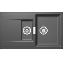 Chiuvetă bucătărie cristadur cu 1 cuvă + ½ Schock Mono D-150 86x51 cm, cu picurător, reversibilă, Stone