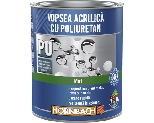 Lac acrilic cu poliuretan Hornbach mat RAL 5010 albastru gențiană 750 ml