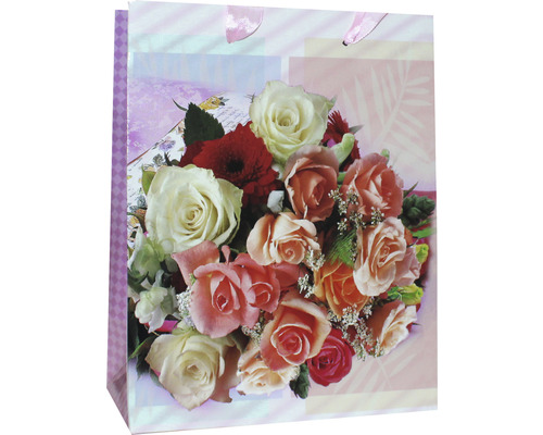 Sacosa de cadou cu model floral