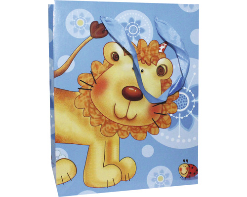 Sac de cadou cu motiv de leu și mânere
