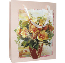 Sac de cadou cu motiv de trandafiri și mânere