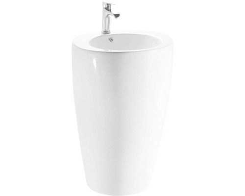 Lavoar freestanding rotund P2066 Ø50 cm alb lucios | HORNBACH