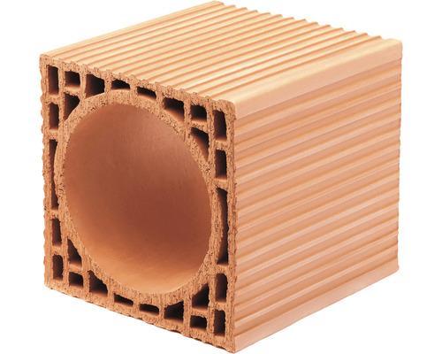 Cărămidă cu cavitate rotundă și suprafață canelată