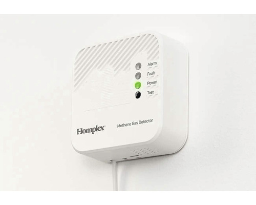 Detector de metan Homplex montat pe perete