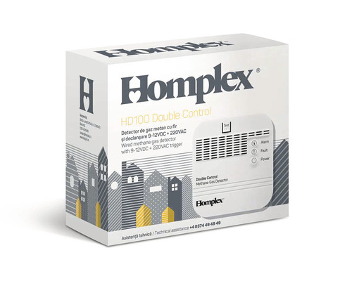 Detector de gaz metan cu control dublu Homplex HD100 în ambalaj