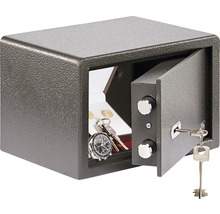 Seif deschis cu chei, ceas și bijuterii