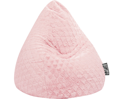 Fotoliu puf beanbag Sitting Point Fluffy Hearts XL roz 70x110 cm