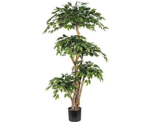 Plantă artificială Ficus benjamina în ghiveci H 170 cm verde