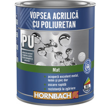 Lac acrilic cu poliuretan Hornbach mat RAL 9010 alb pur 125 ml-thumb-0