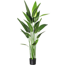 Plantă artificială Canna în ghiveci H 140 cm verde