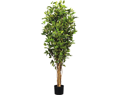 Plantă artificială Ficus benjamina în ghiveci H 150 cm 1056 frunze verde Ficus artificial în ghiveci